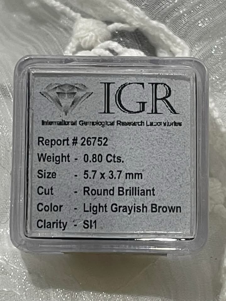 Diamond 0.80 Carat Solitaire Round Brilliant Cut Gem