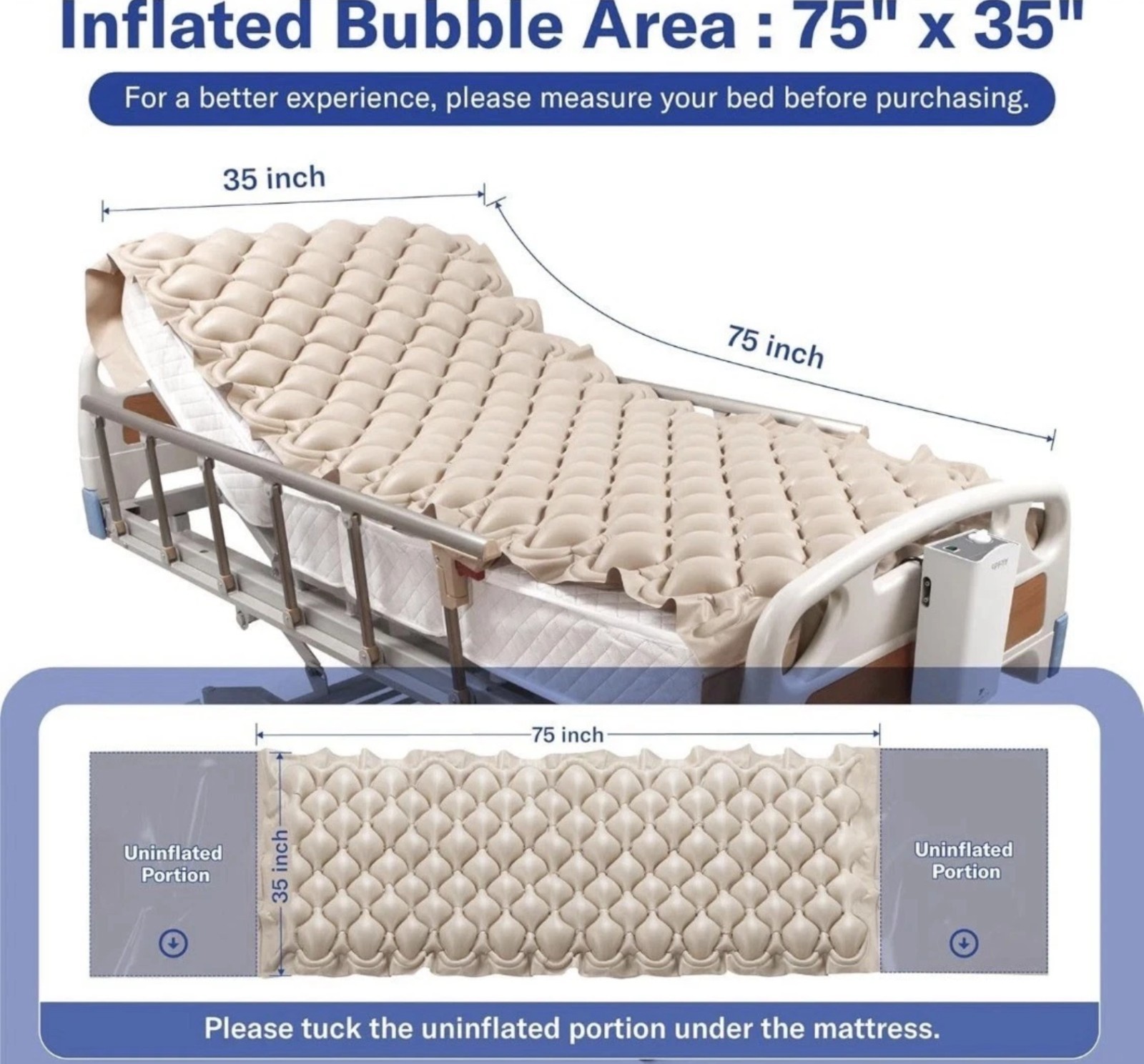 ALCEDO Static Mode Alternating Pressure Mattress System Sores & Ulcer Prevention