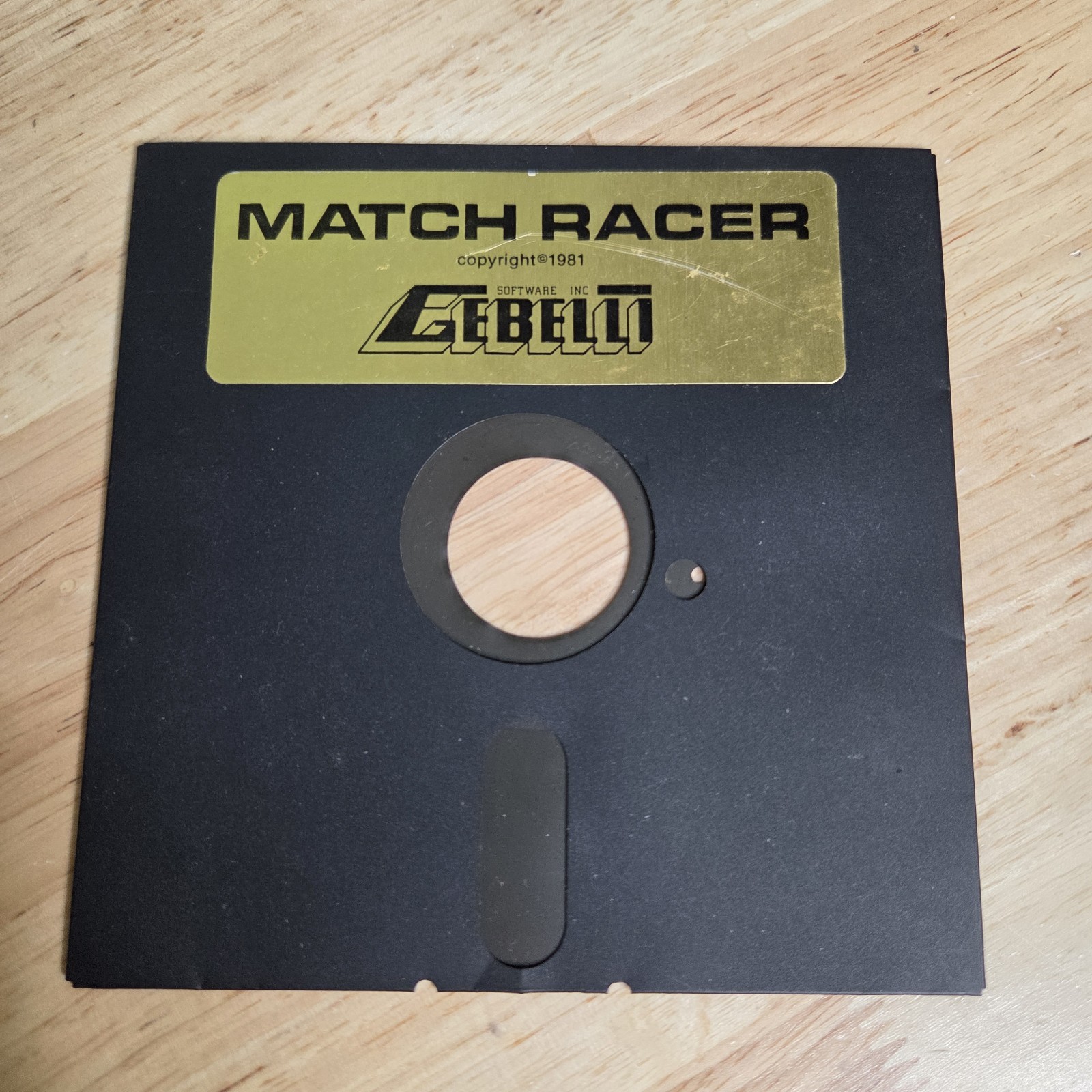 Vintage Match Racer Atari 400 800 Floppy Disk Gebelli Software 1981 Untested