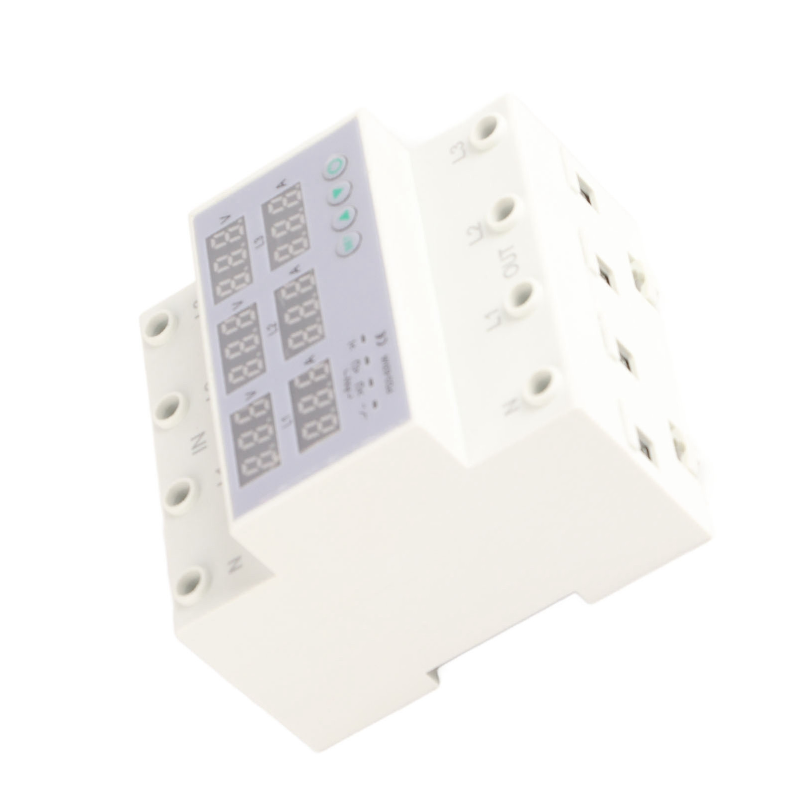 3 Phase DIN Rail Voltmeter Ammeter Automatic Overvoltage Protector 63A Part