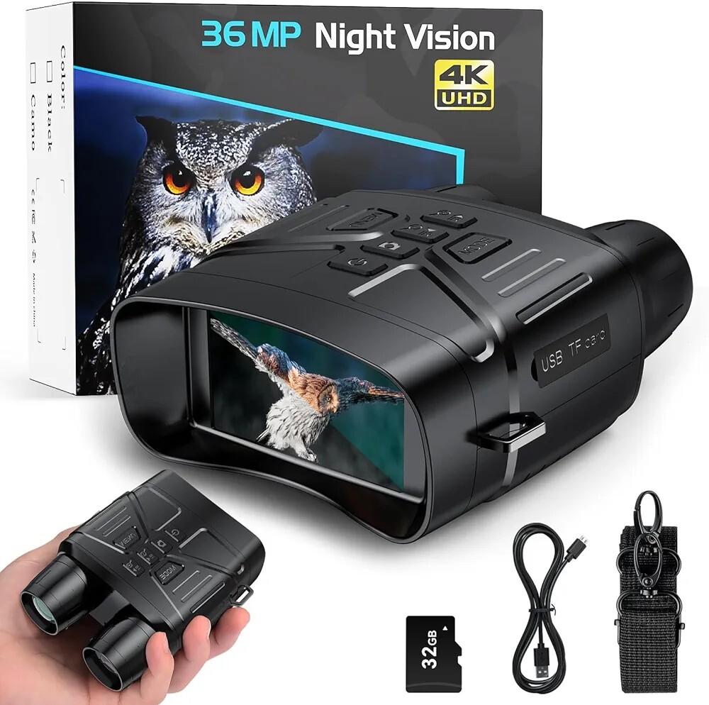 Anyork Night Vision Goggles for Hunting 4K Infrared Night Vision Binoculars