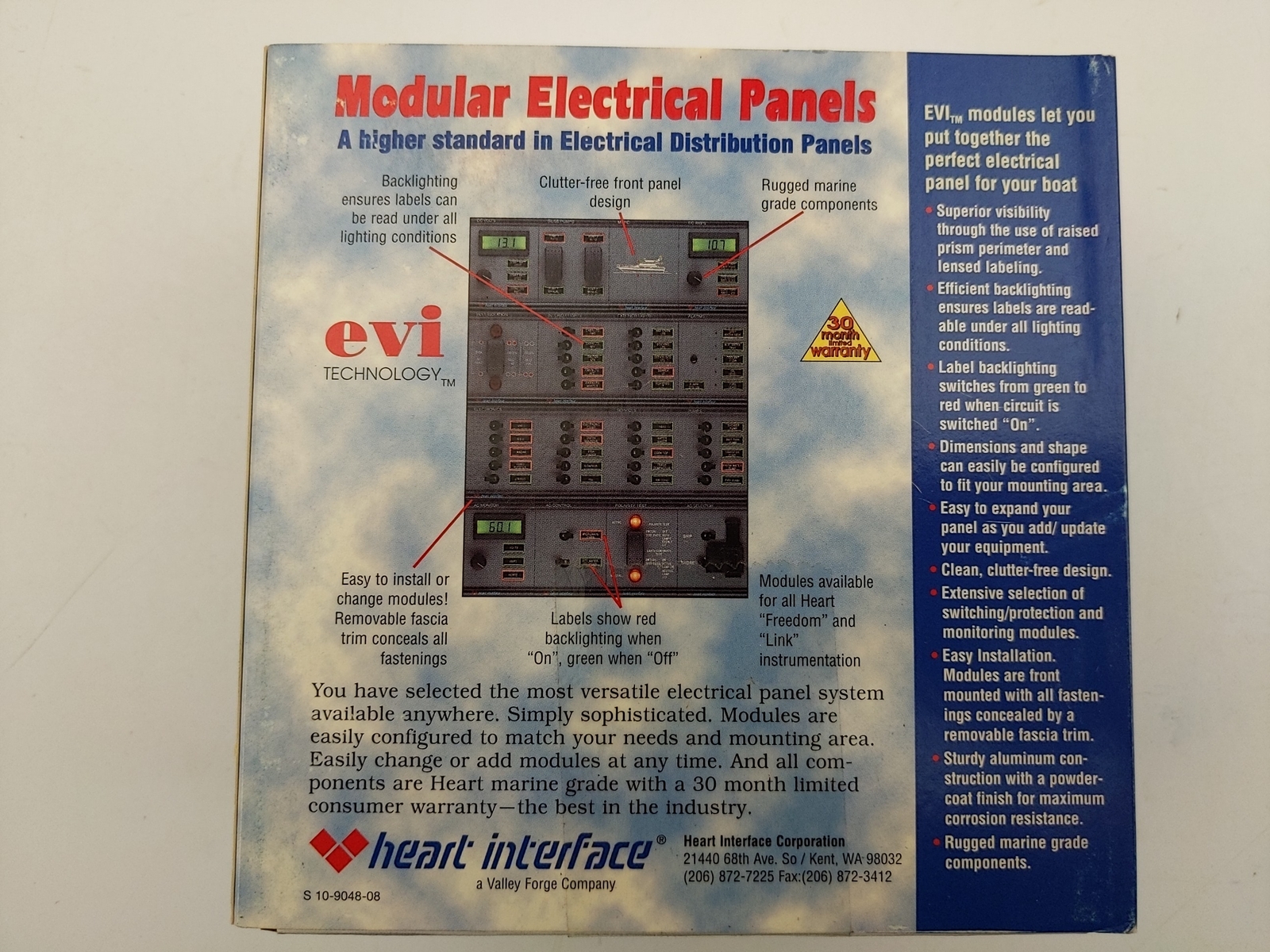 Heart Interface EVI Modular Electrical Panel Sailboat Navigation Lights Display
