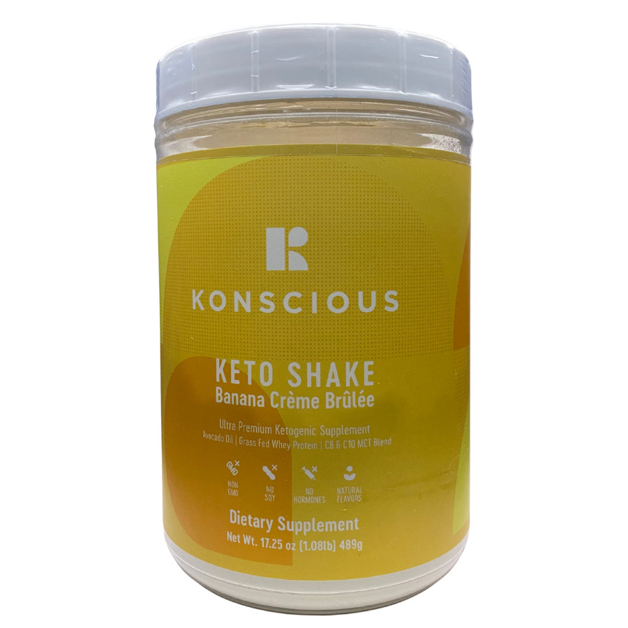 Konscious Keto Protein Shake • MCT + Whey Isolate + Milk Isolate Protein •Banana