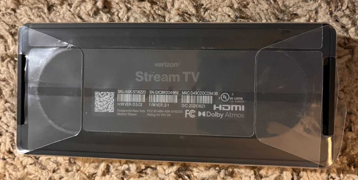 Verizon ASK-STI6220 Stream TV - Black