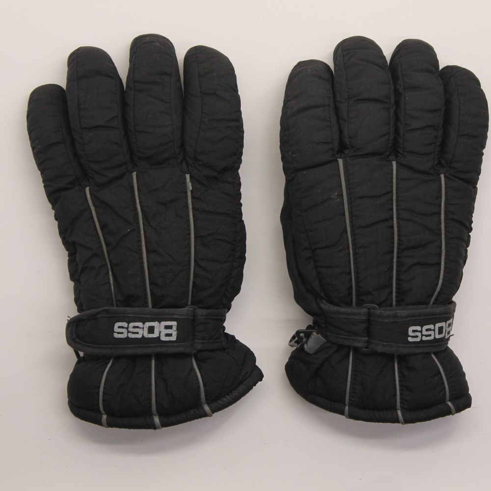 Retro Boss Black Winter Ski Glove Size L