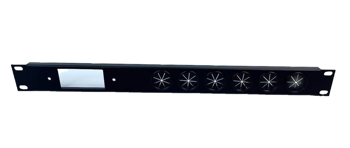 PROCRAFT AFP1U-DECPT-BK 1U 16ga Rack Panel, 6 Split Grommets, 1 Decora