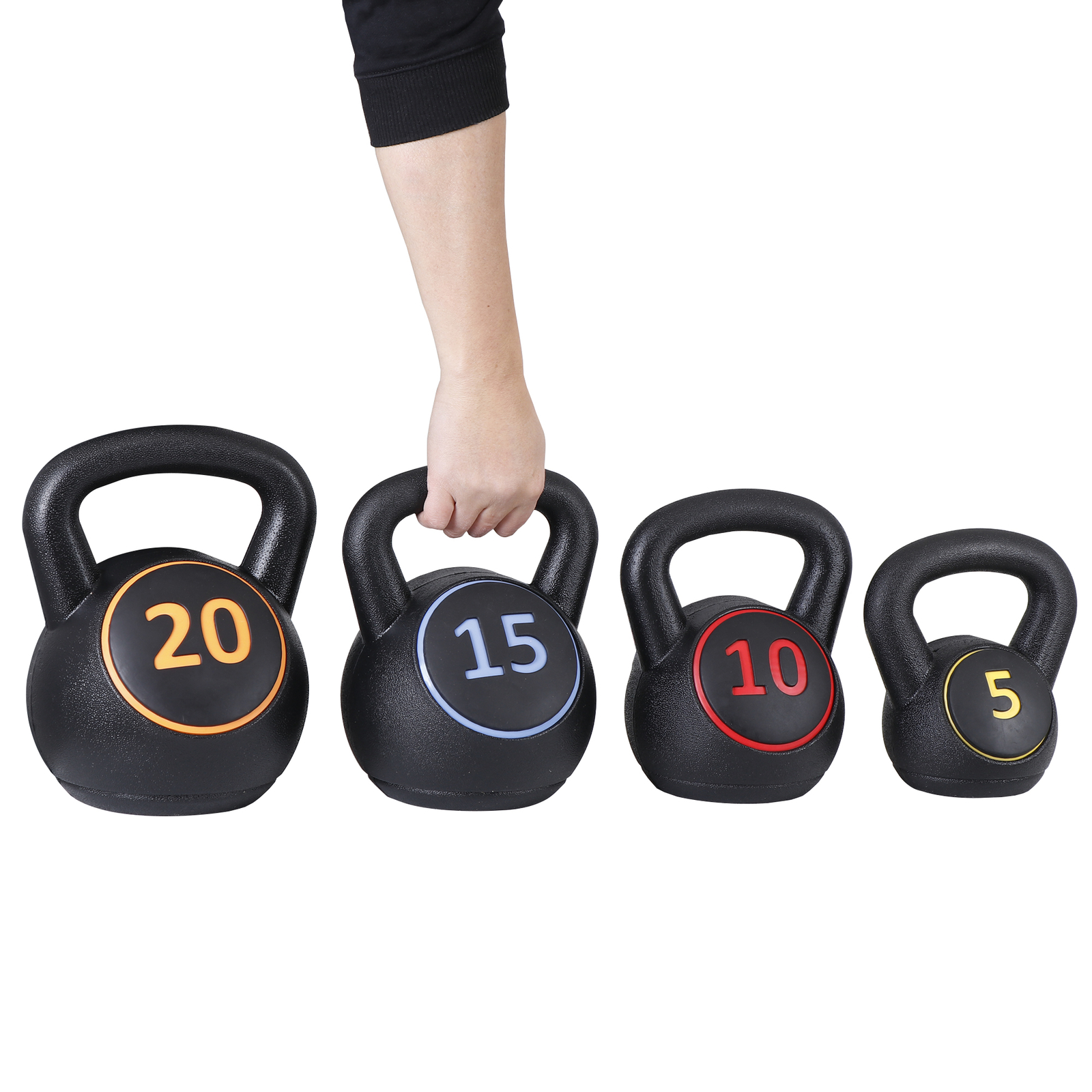 4PCS Kettlebell Weights Set with Tray for Training Home ExerciseFitness Workout