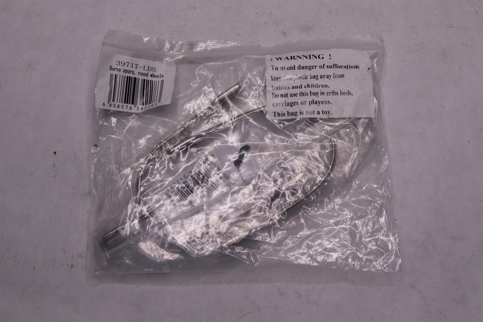 (2-Pk) Horze Round Wheel Spurs Silver Ladies 39717-LDS