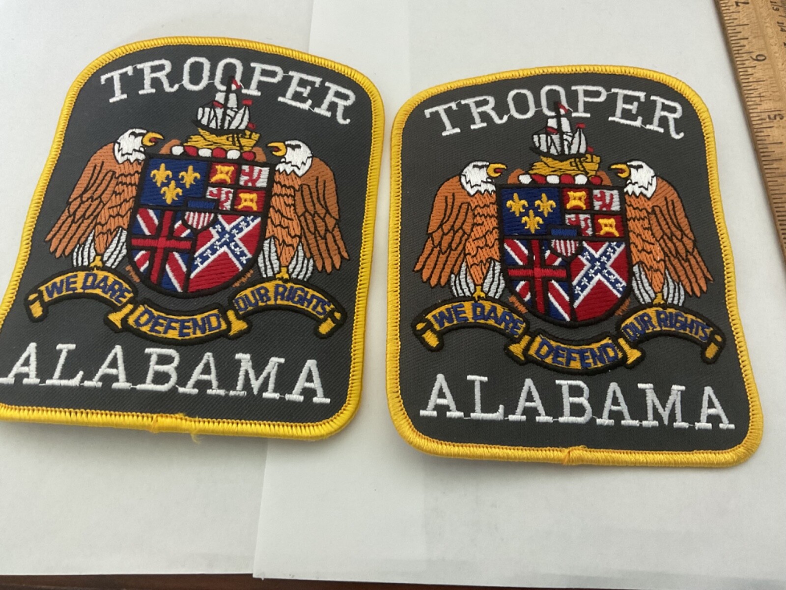 Alabama State Trooper collectable Patch Set Full Size ,New 2 patches Tracking