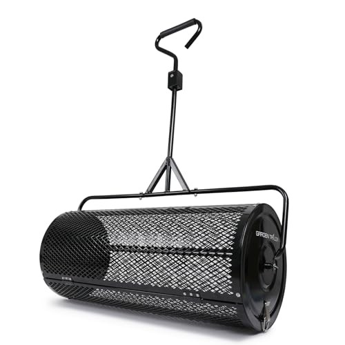 Compost Spreader 36 Inch Towable Peat Moss Spreader with Installation Support