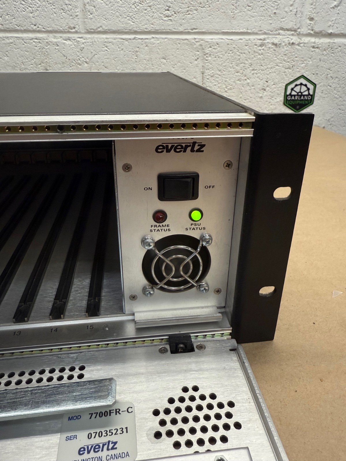 Evertz Microsystems 7700FR-C Multiframe Chassis, No Cards