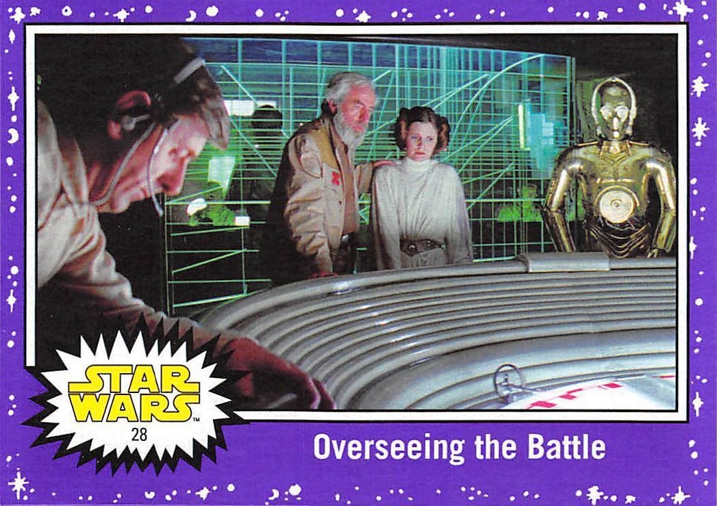 2017 Topps Star Wars Journey To The Last Jedi Purple #28 Overseeing The Battle
