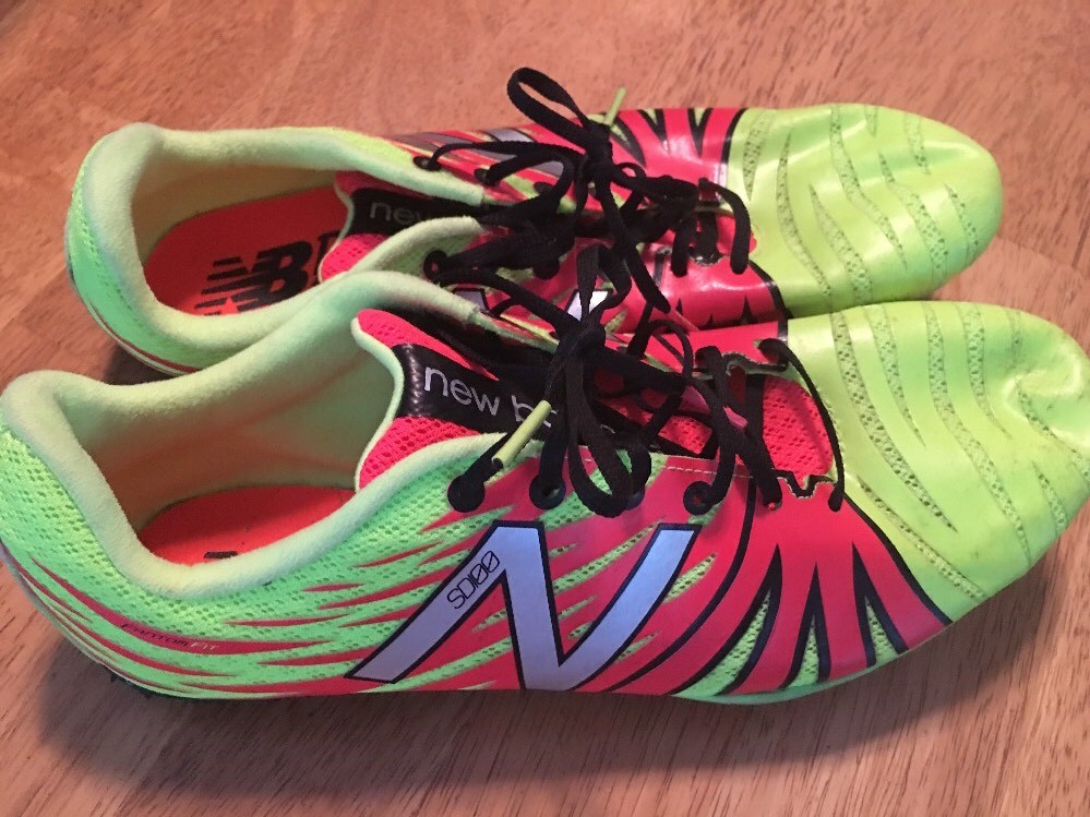 NEW BALANCE Mens Racing SILENT THUNDER Shoes, 9.5, Removable Steel Spikes