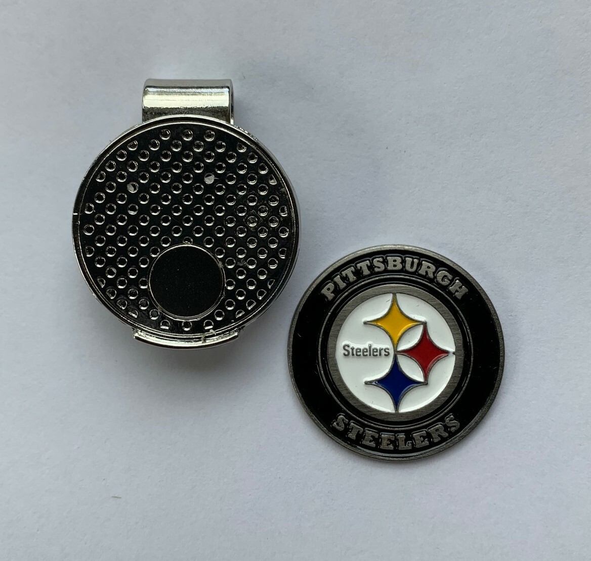 NFL Pittsburgh Steelers Golf Ball Marker and Magnetic Hat Clip + Bonus
