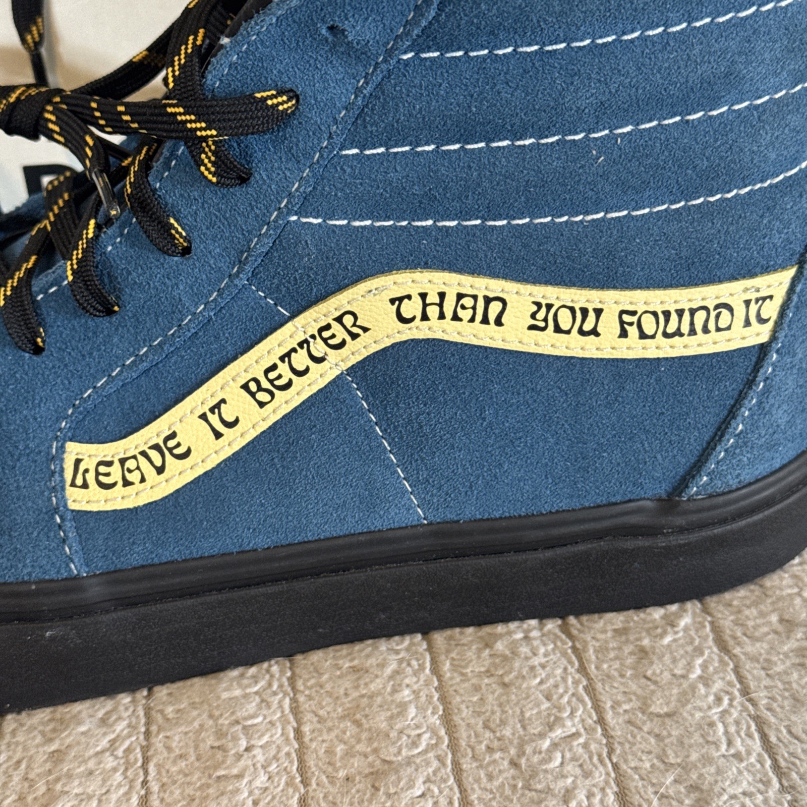 Vans x Parks Project Sk8-Hi Blue Teal Suede Shoes Mens 11.5 Womens 13 Mint Rare