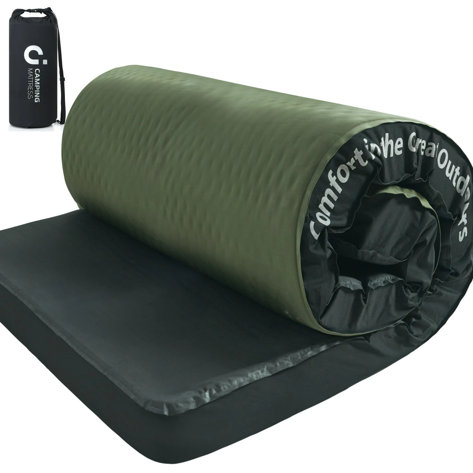 XIECUVA Self Inflating Sleeping Pad - 4" Ultra-Thick Foam Interior, Insulated Ca
