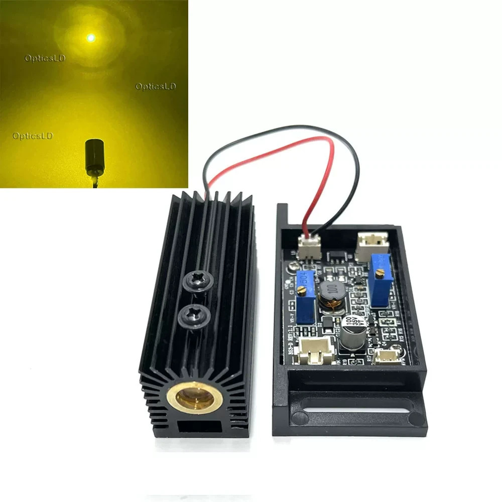 571nm 40mw Yellow Light Laser Diode Module With Driver 12V