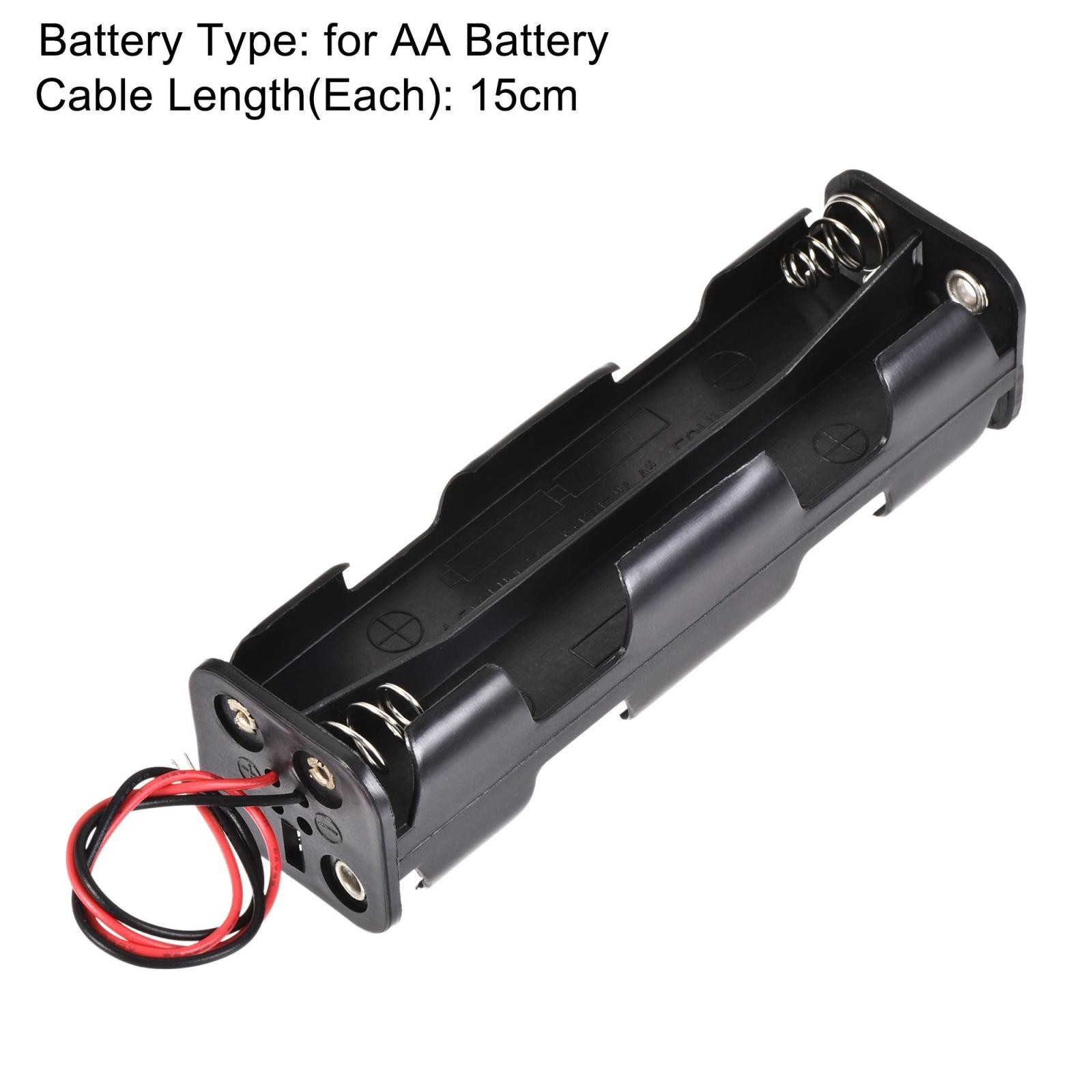 Battery Case Storage Box 8 Slots x 1.5V 2-Wire Lead for 8 x AA Battery