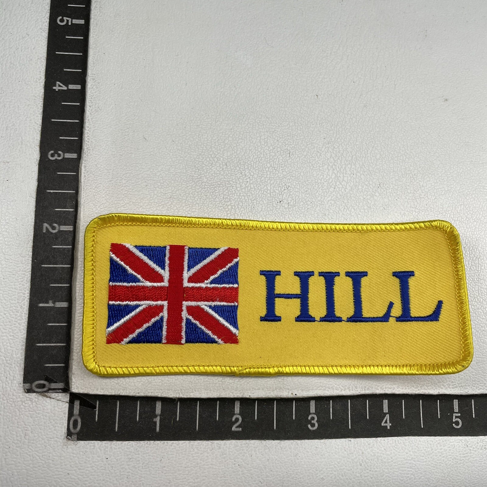 Vtg circa 1980s Motorsports British Race Car Driver GRAHAM HILL Patch 00DR
