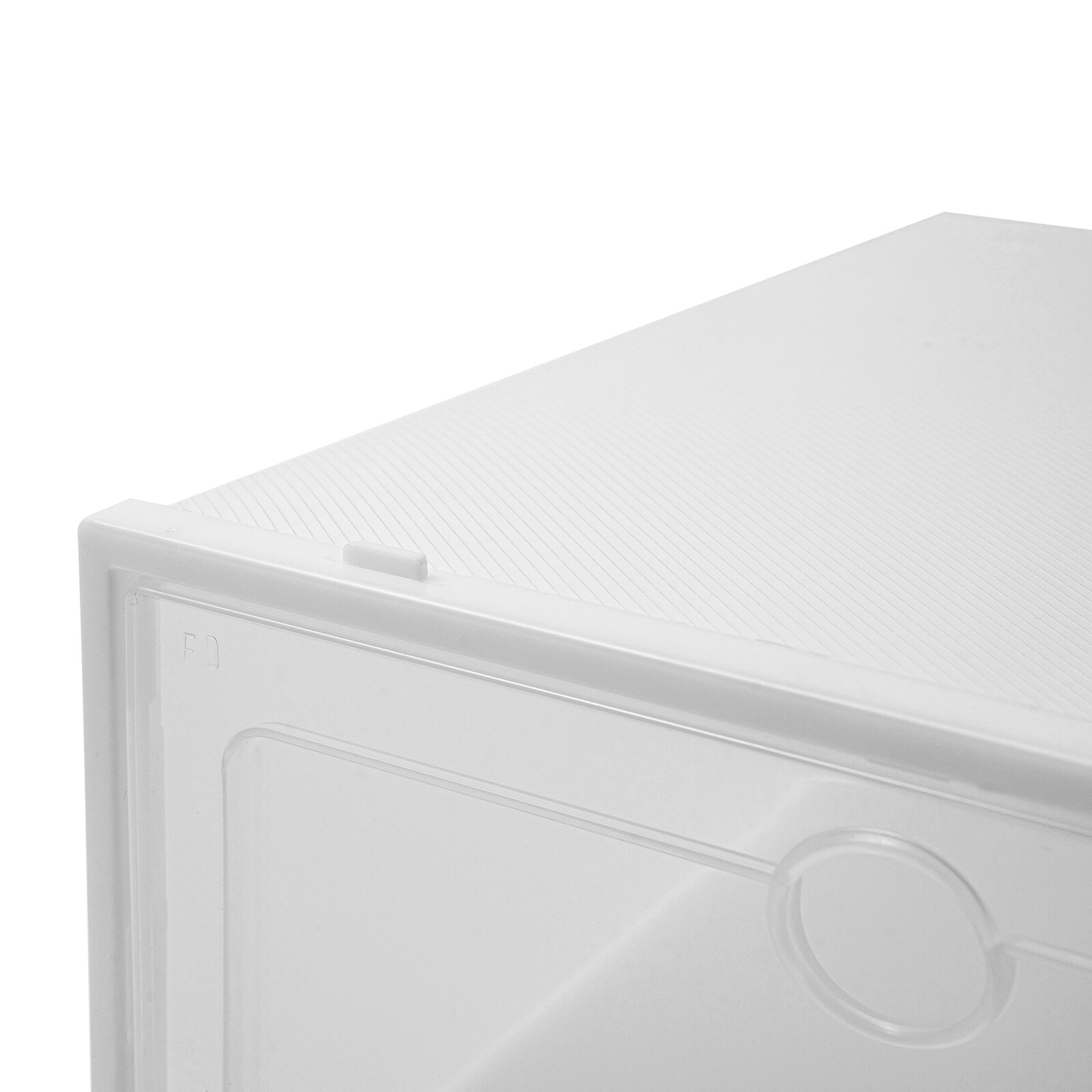 24 PCS Shoe Storage Box Clear Stackable Shoe Container XL White