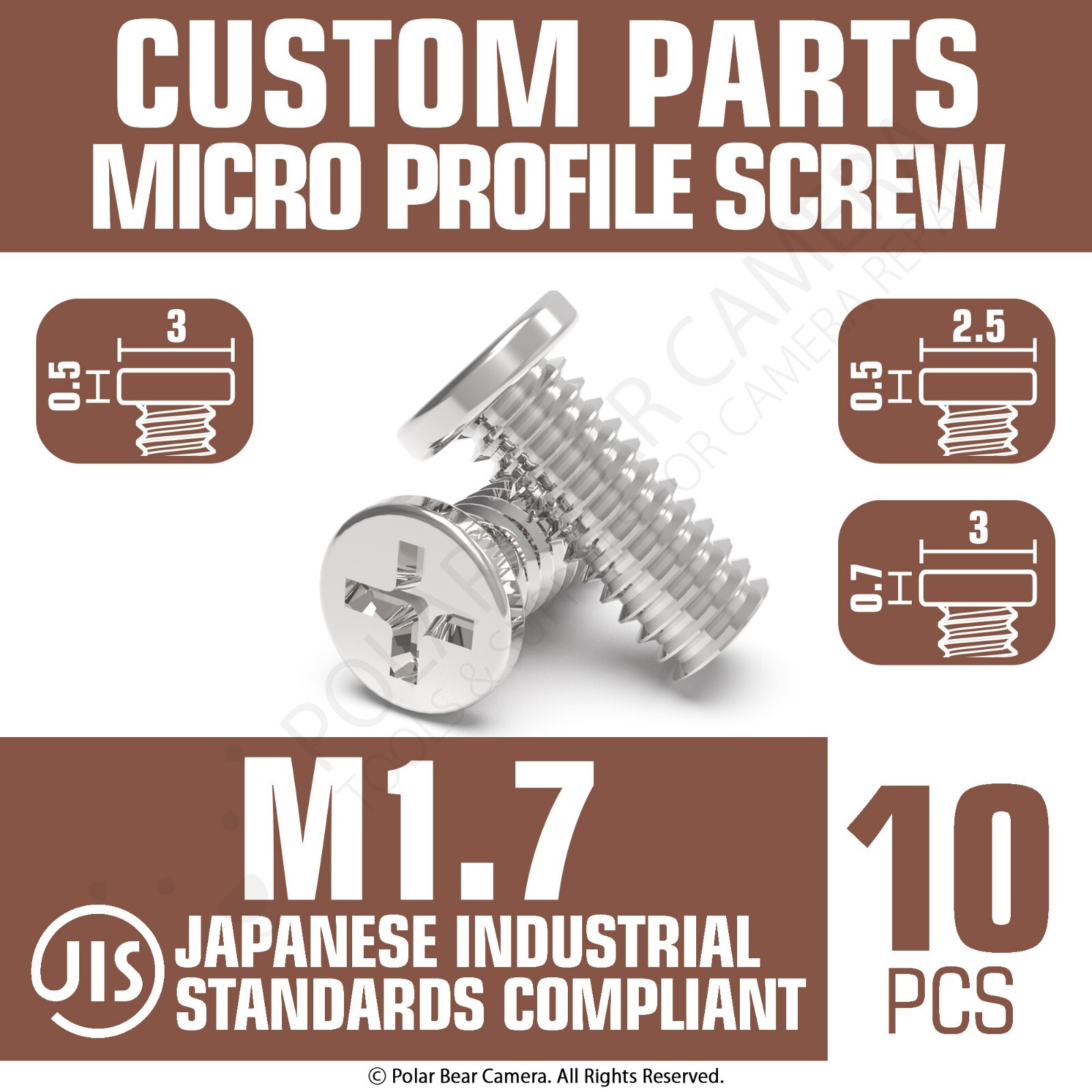 M1.7 Tiny Screw 1.5/2/2.5/3/3.4/3.7/4/5mm Camera Lens JIS Micro Profile Nikon