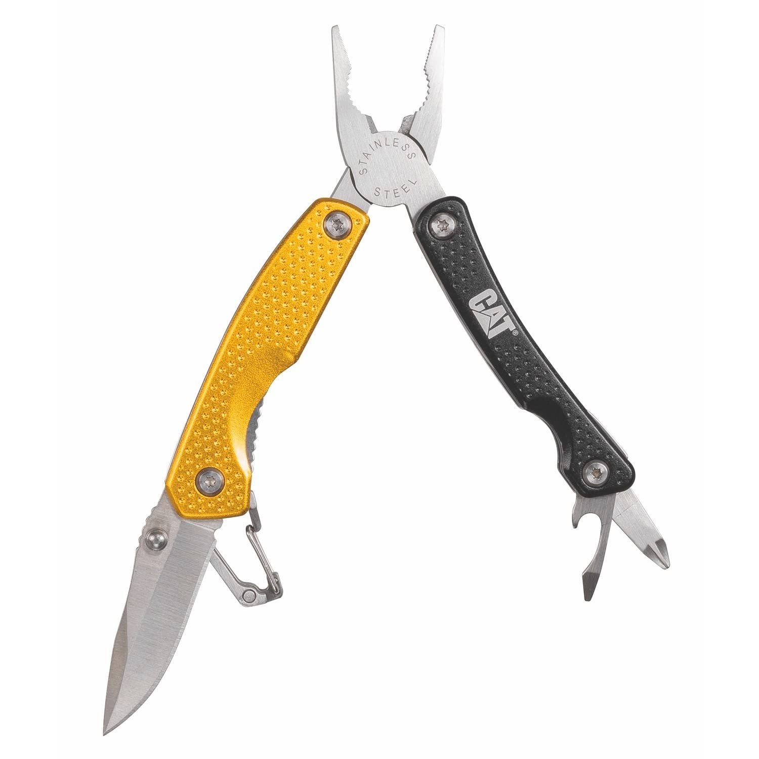Cat 8-in-1 Multi Tool – Compact Folding Multi-Purpose 8-in-1, Yellow