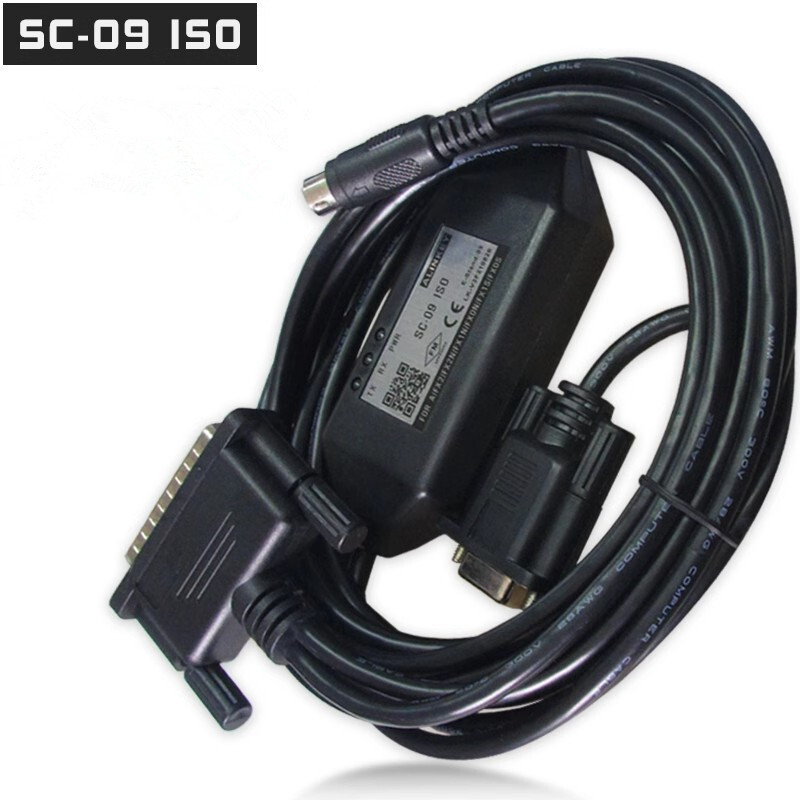 PLC programming cable for Mitsubishi FX SC-09 ISO.