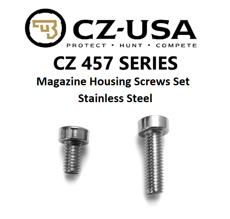 CZ 457 Magazine Housing Screws, Stainless Steel, Replacement Set.