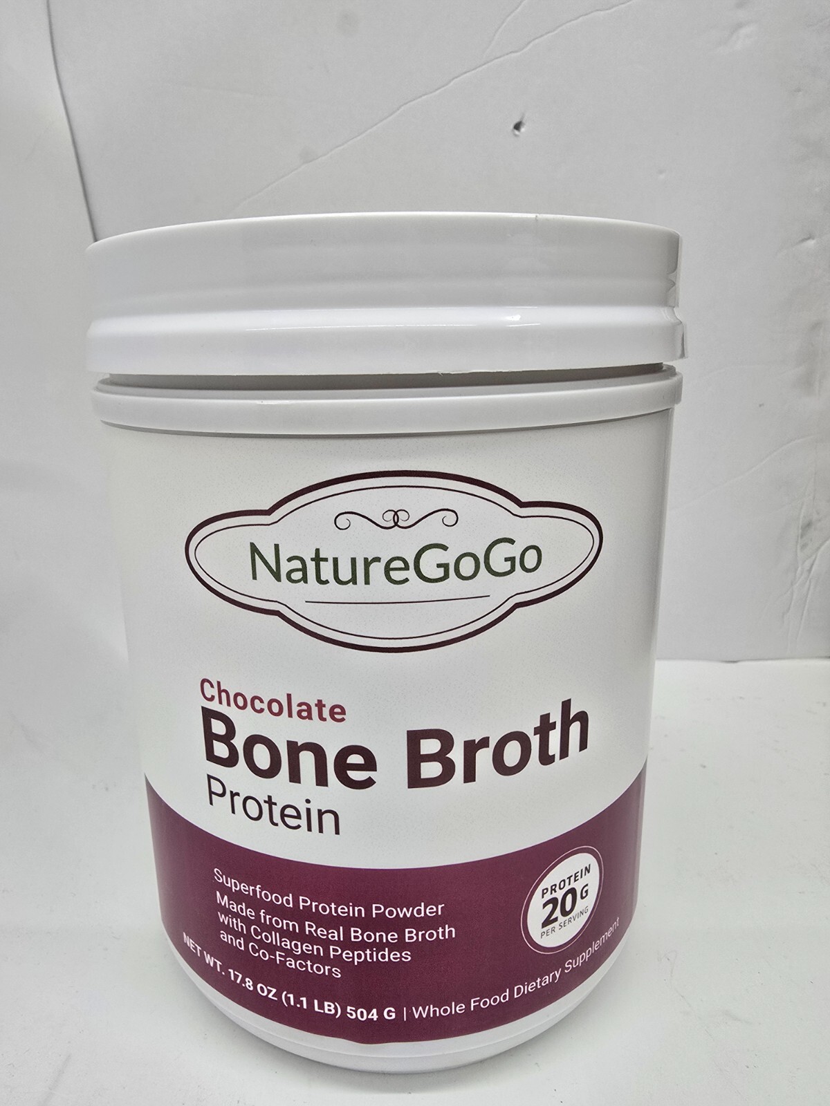 Naturegogo Chocolate Bone Broth Protein 14.4 oz (EXP:12/2026)