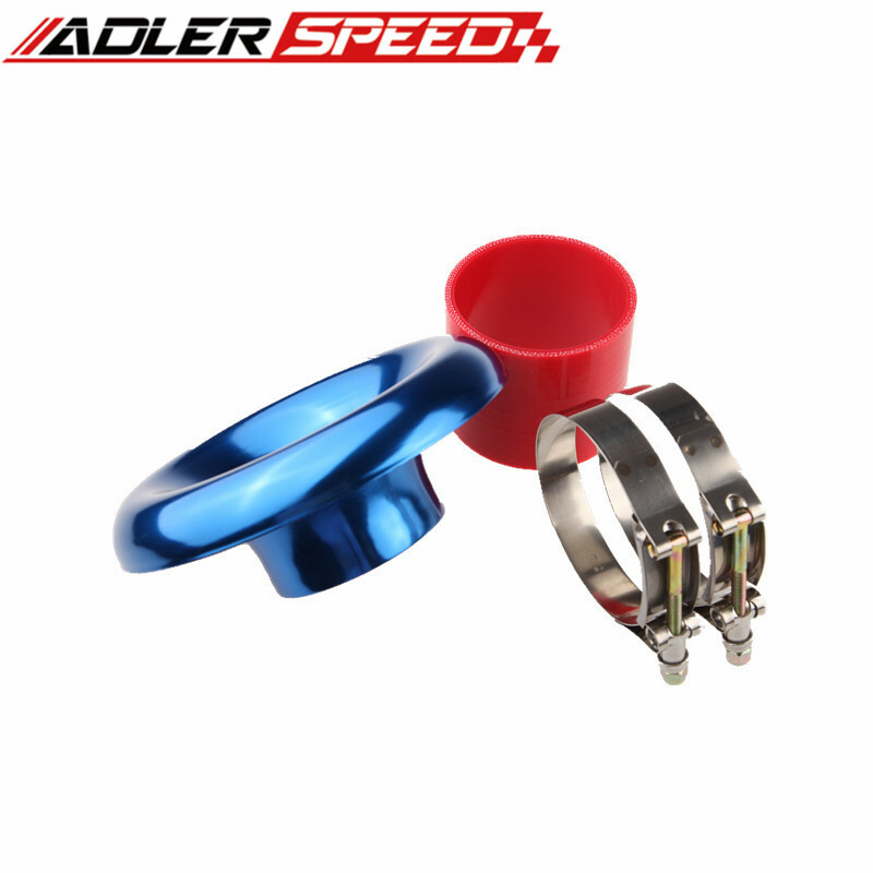 Universal 4" Blue Velocity Stack For Cold/ Ram Engine Air Intake/ Turbo Horn