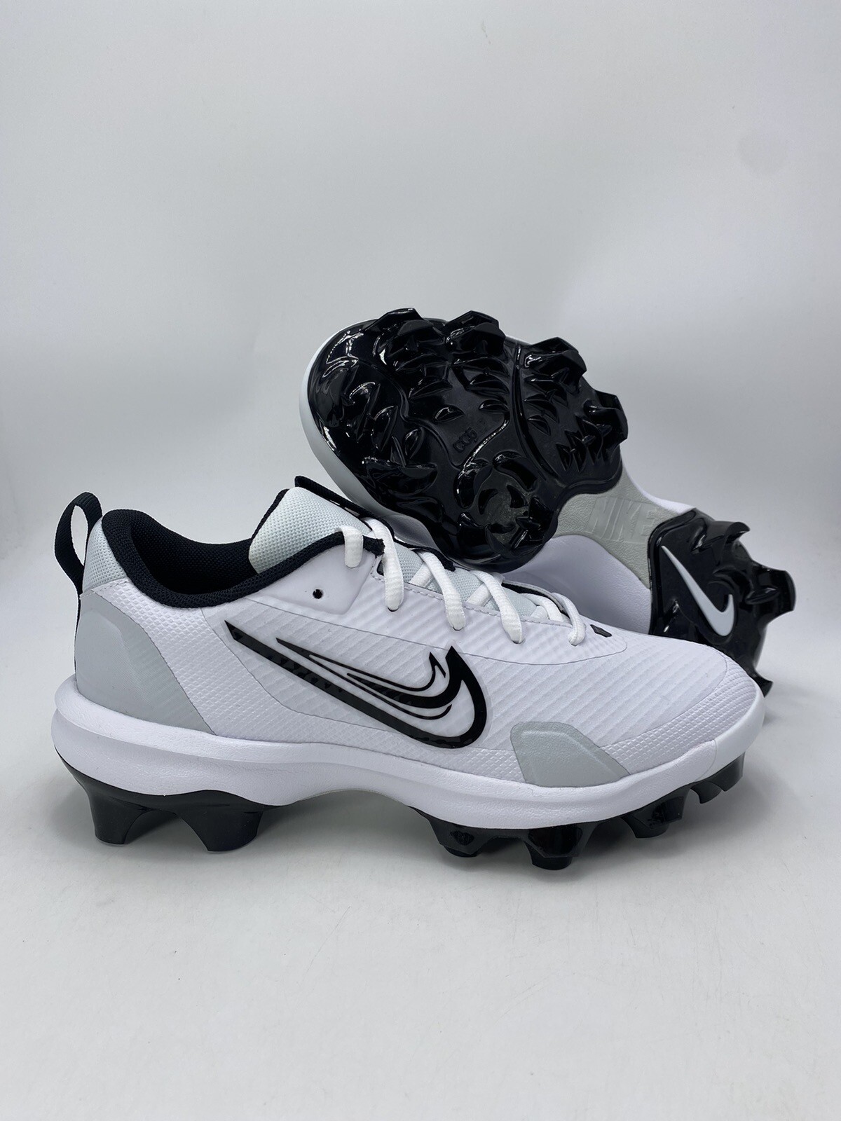 Nike Force Trout 9 Pro MCS BG White Black Shoes (FB6340 100) Men's Size 5.5Y