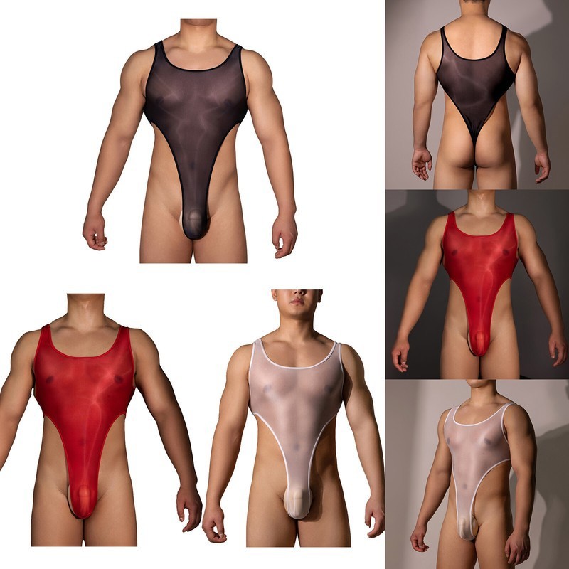 Men's Sexy Mankini Bodysuit Leotard Suspender Underwear Thong One Piece Swimwear
