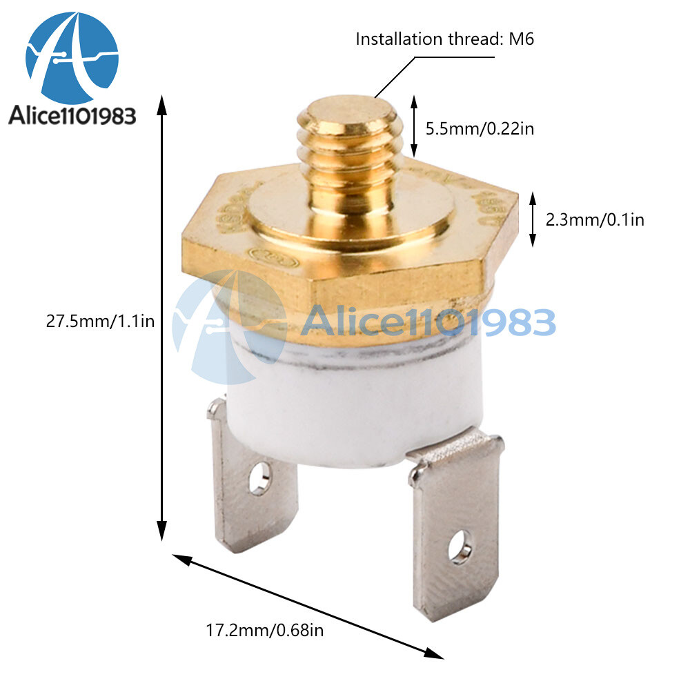 1-20PCS M6 185℃ Temperature Control Switch 10A Automatic Thermostat Sensor