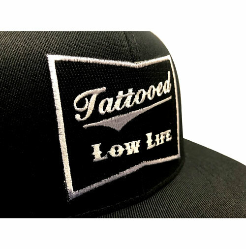 TATTOOED LOW LIFE FLAT BILL FLEX FIT HAT