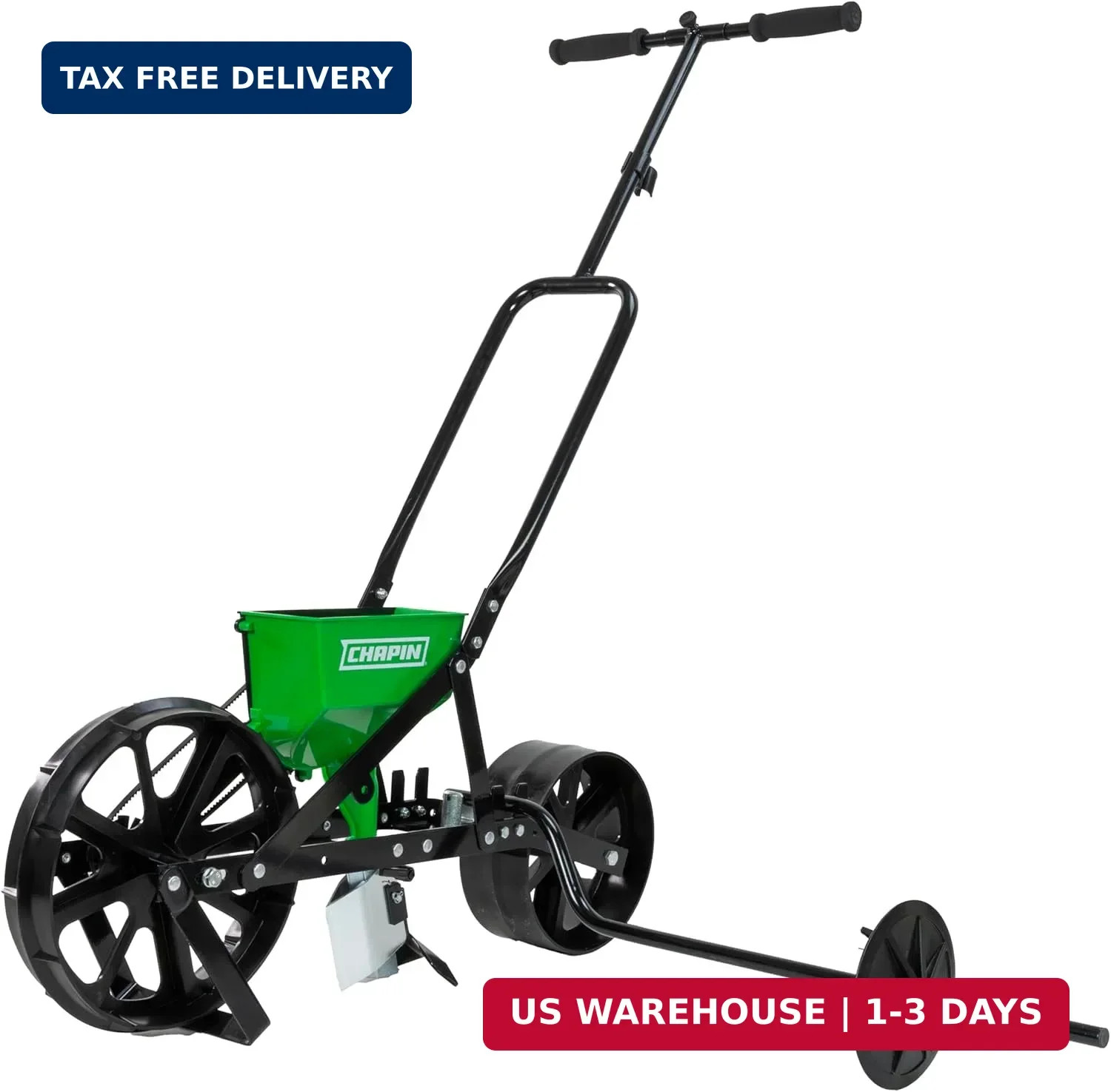 8701G Garden Push Seeder Planter, 6 Seed Plates for up to 20 Varieties of