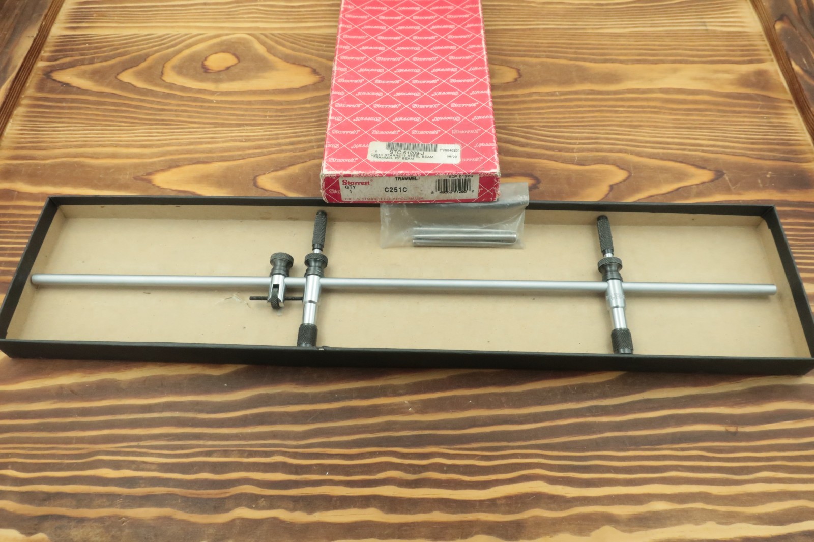 Starrett C251C Steel Beam Trammel 20" with Box Excellent EDP 51209 251C