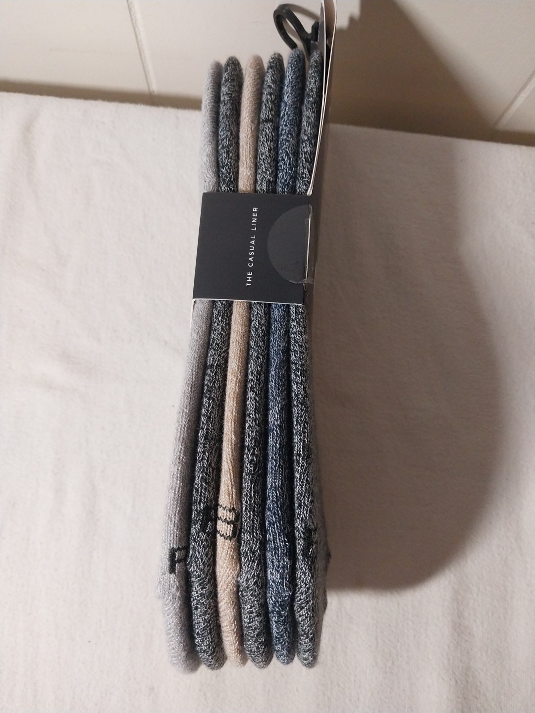 Ben Sherman Men's No Show Socks 6 Pairs Cotton Blend in Blue Tan Gray Black