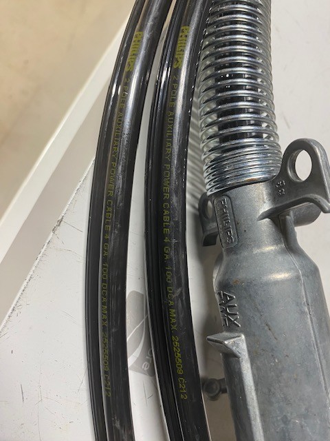 PHILLIPS 2 Pole Auxiliary power cable 4 gauge Straight 12'