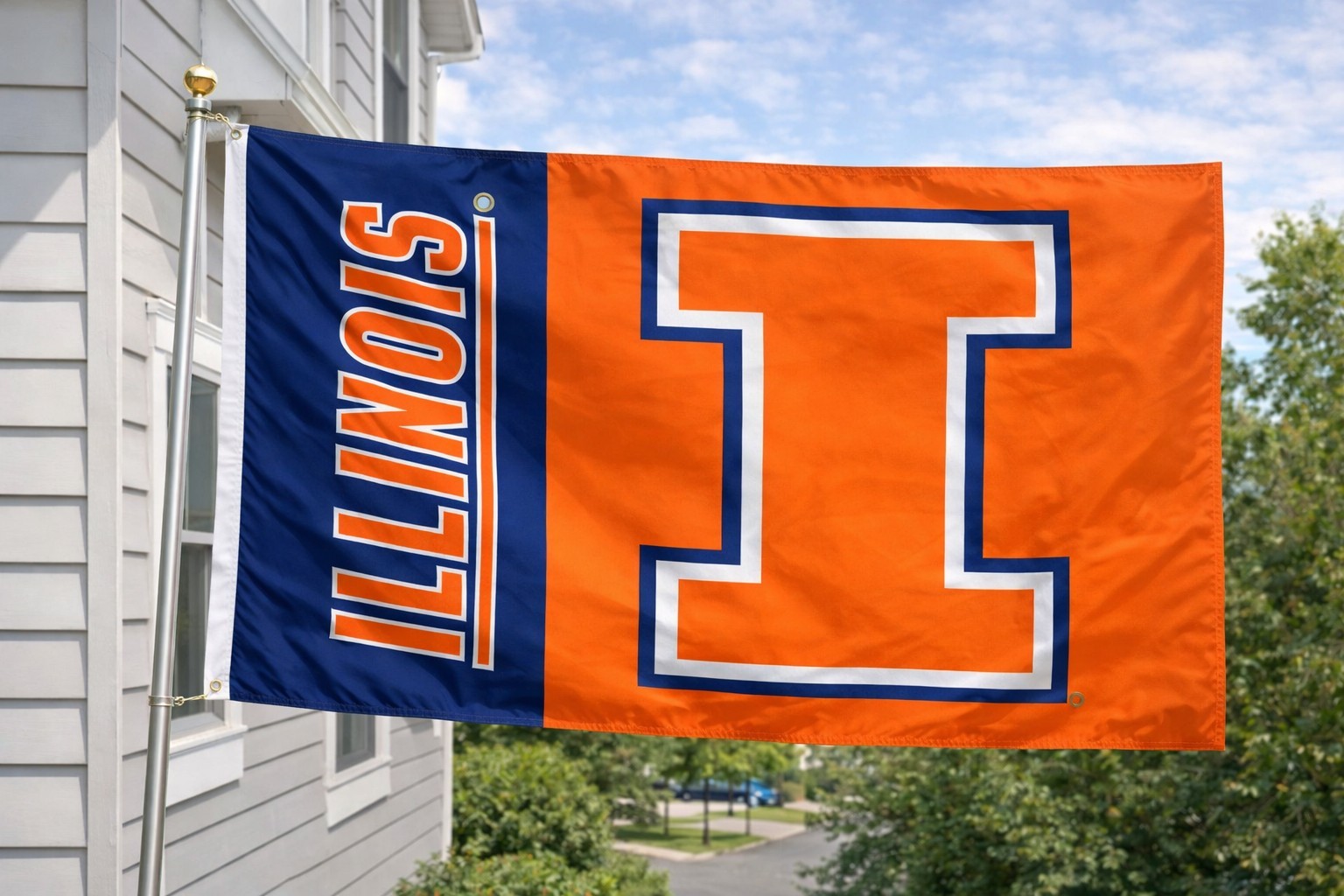 Illinois Fighting Illini Deluxe 3" x 5" Flag