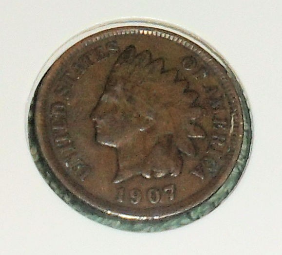 JB RFM 82609 Indian Head Cent 1907 VF Conditon
