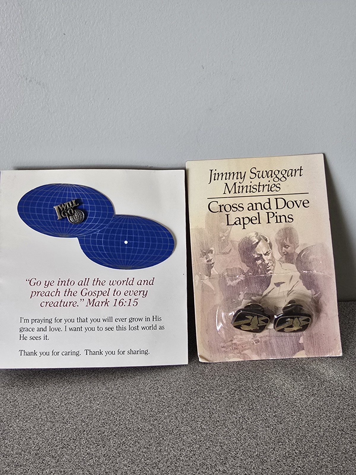 Jimmy Swaggart Ministries Evangelization Dove Lapel Pins And I Will Go Pin NEW