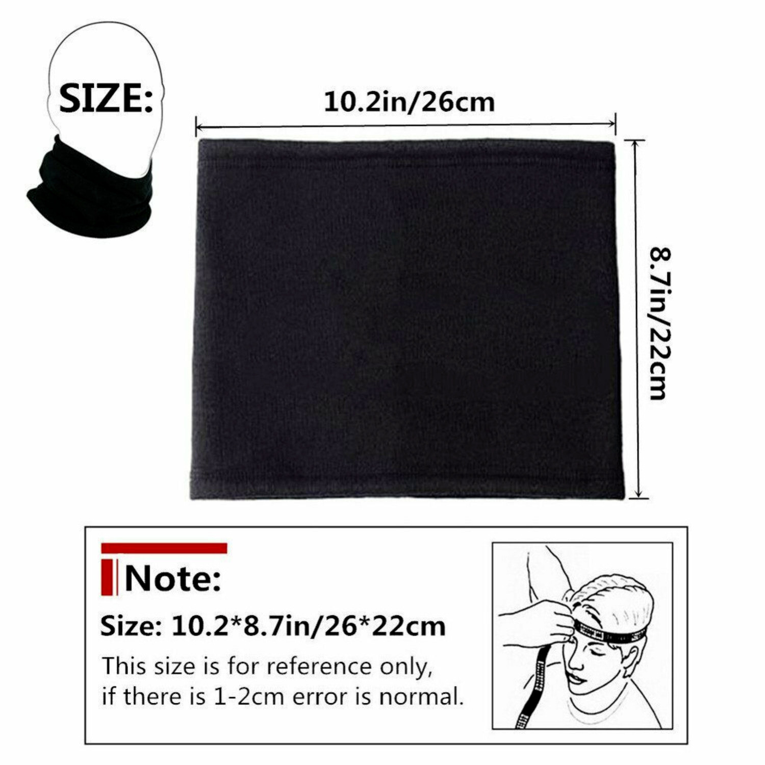 Winter Neck Warmer Gaiter Fleece Windproof Face Mask Cover Scarf for Men Women