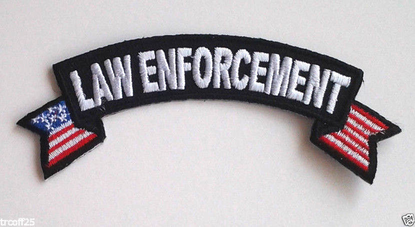 LAW ENFORCEMENT (SMALL 4") EMT FIRE RESCUE POLICE Rocker Patch P3685 E