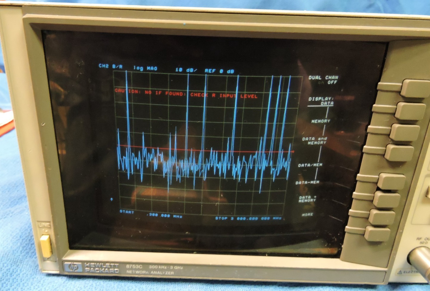 HP Agilent 8753C Network Analyzer 300kHz-3GHz / Softkeys Not Responding Repair