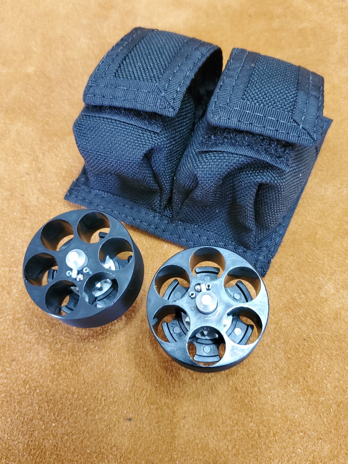 2PK HKS 6 Shot Speed Loaders with Pouch .38/.357