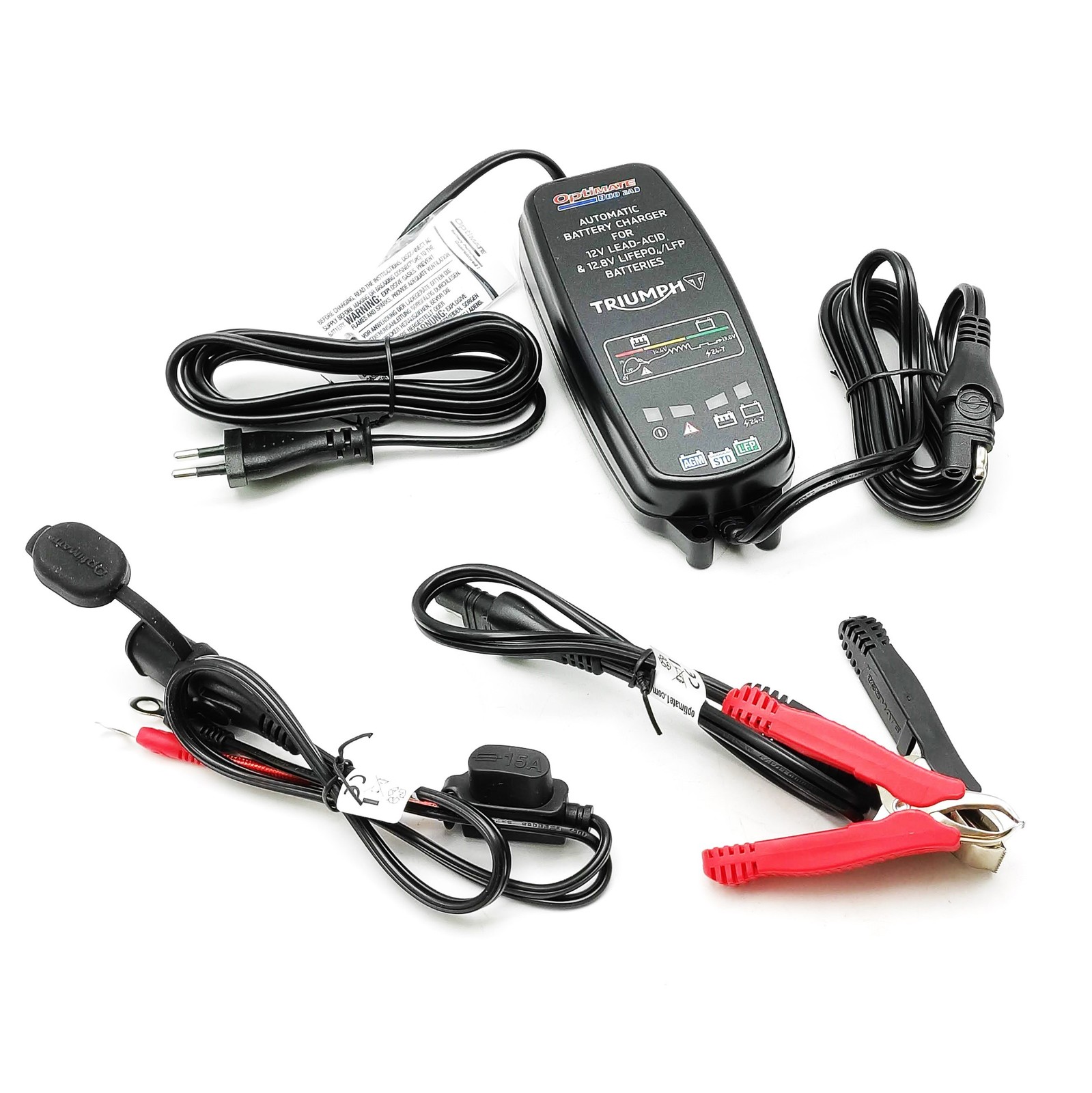 Optimate Duo 2a Motorcycle Charger Maintainer for 12v Lead-Acid/12.8v Lithium