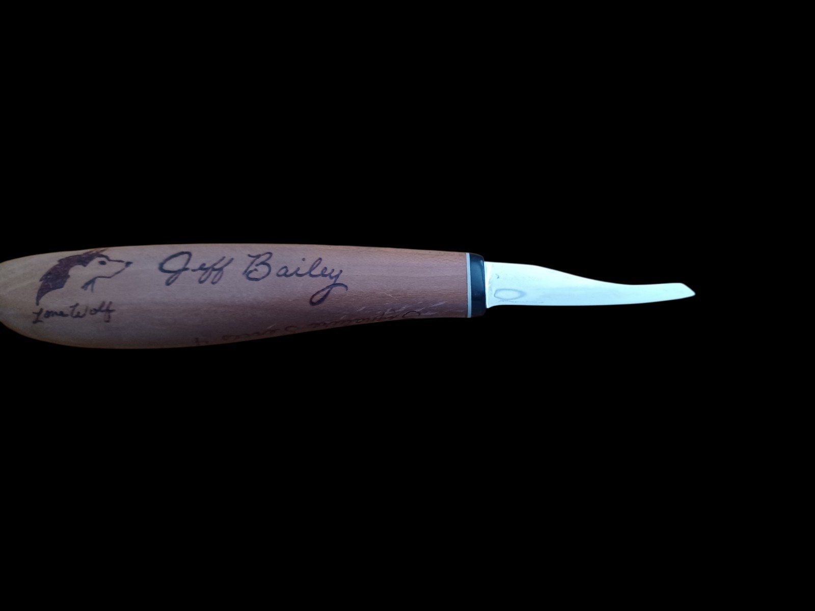 Helvie Carving Knife 2". Signature Series 4 #00006  Jeff Bailey sheepfoot.