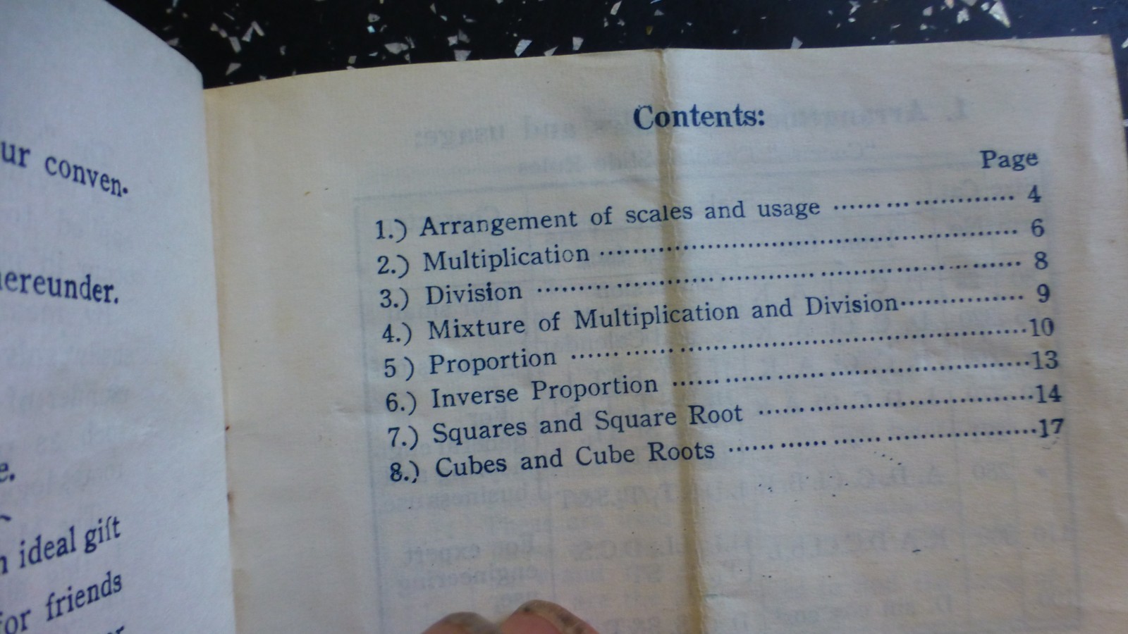 Vintage Concise Circular Slide Rule Instructions + Case British Crane Excavator