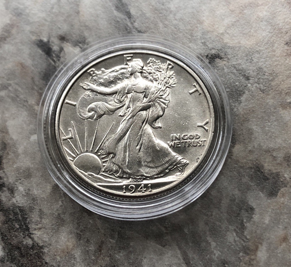 1941-D WALKING LIBERTY SILVER HALF DOLLAR UNCIRCULATED