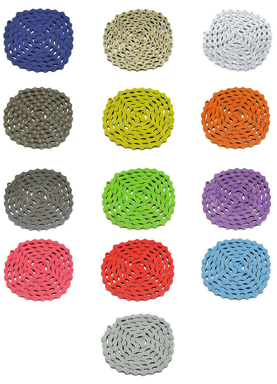 KMC Single Speed Bicycle Chain 1/2 x 1/8 x 112 LINKS 1 Speed Cruiser FIXIE BMX.